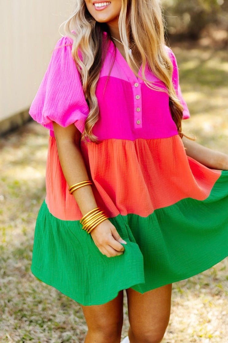 Tristan Color Block Tiered Dress Wildflowers & Barbwire Boutique Tristan Color Block Tiered Dress Wildflowers & Barbwire Boutique