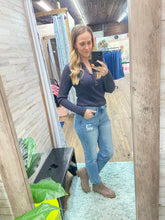 Load image into Gallery viewer, MINERAL WASHED THERMAL KNIT HENLEY TOP